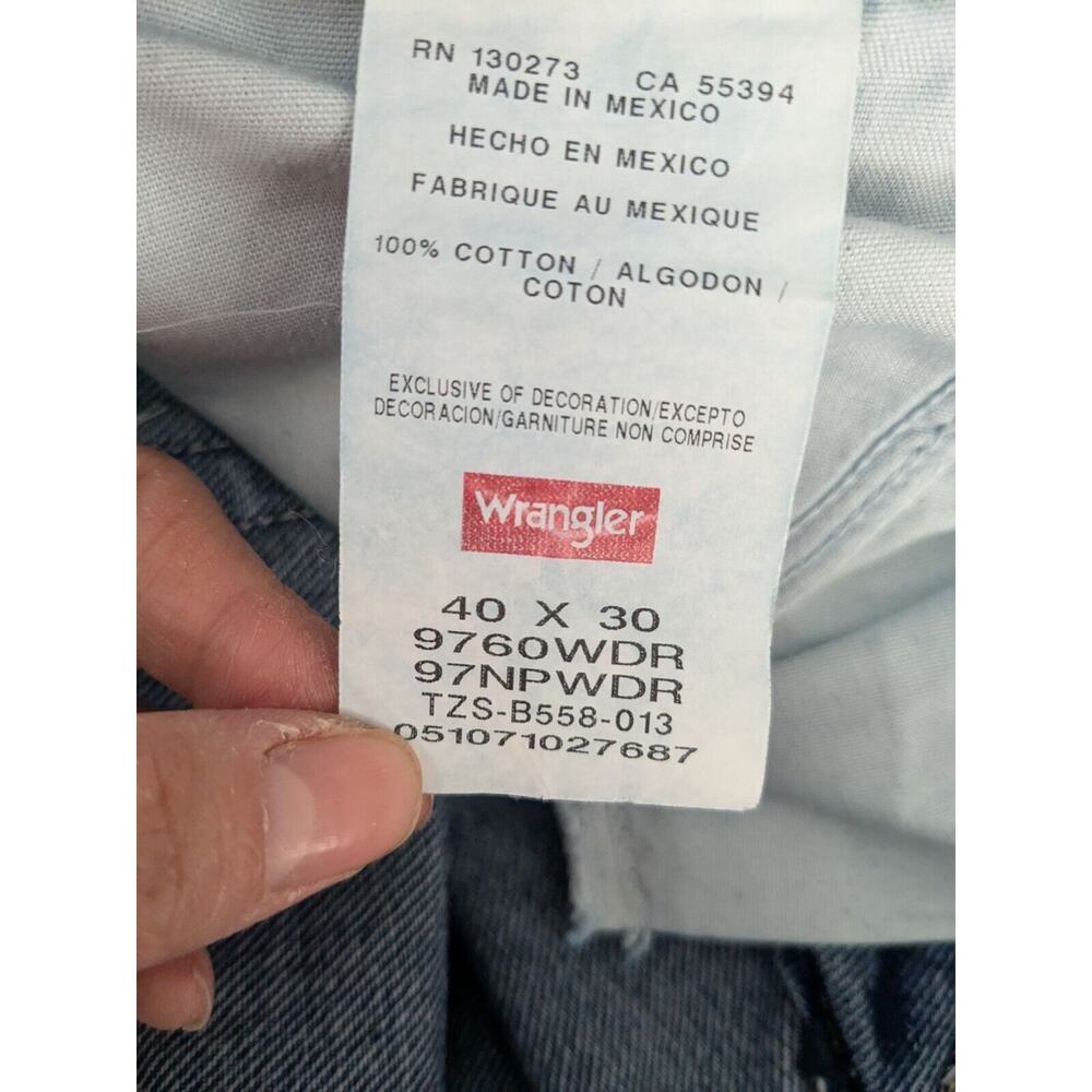 Wrangler Denim Men's Light Blue Jeans Size 40x30 Pants Rn 130273 - Picture 7 of 8